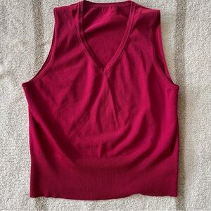 vintage hot pink sweater vest